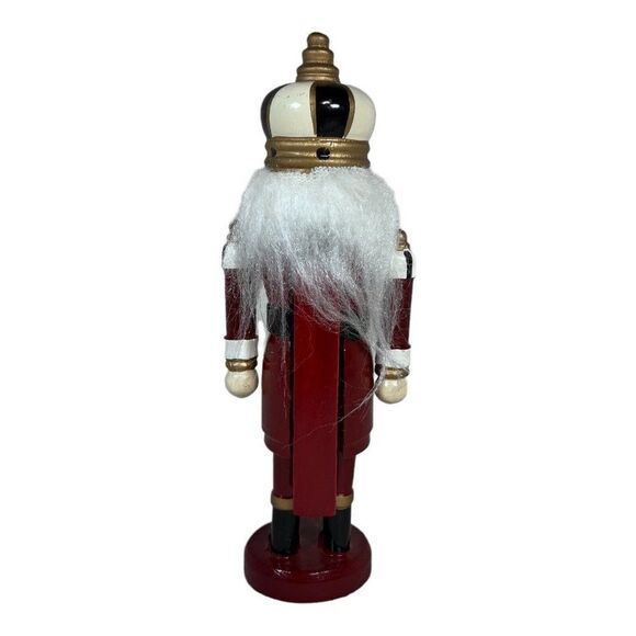 Vintage Christmas King Nutcracker House Decoration Wooden Handmade Painted 8" - Picture 2 of 3